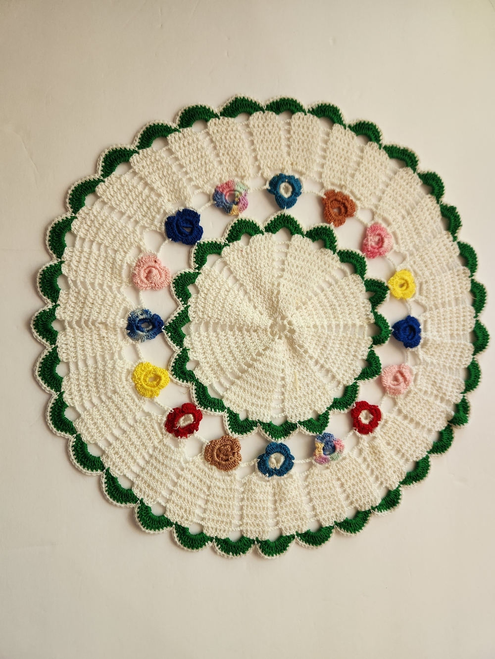Round Lace Doilies Crochet Doily Table Linen Embroidery Cloth Vintage Boho Table
